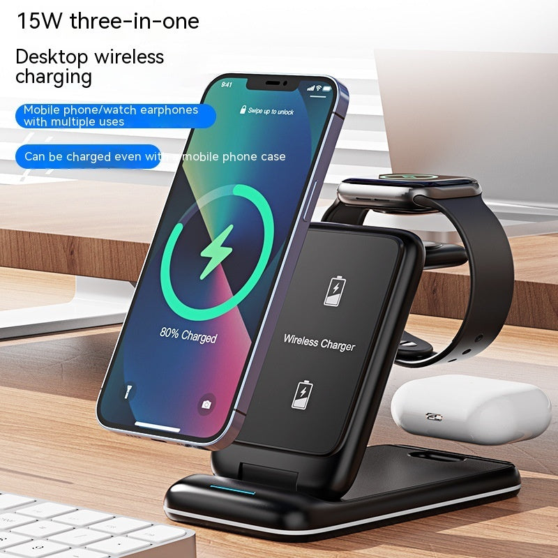 3-in-1 Wireless Charger Foldable Removable Charger